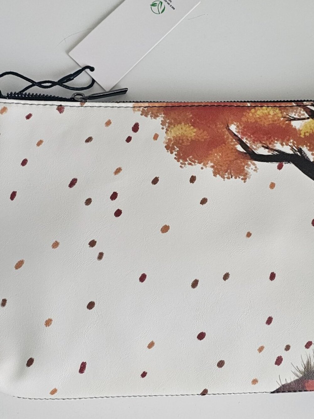 Women Zippered Clutch Shoulder Bag Fall Print NWT